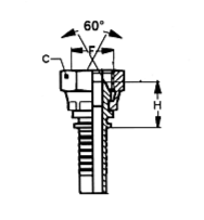 Sezione FEMMINA DIRITTA METRICA  SV. 60°