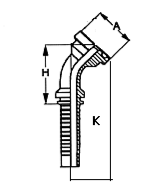 sezione FLANGIA 45° SAE6000