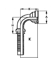 sezione FLANGIA 90° SAE3000