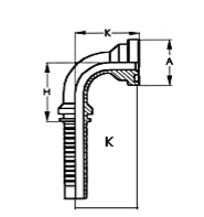 sezione FLANGIA 90° SAE6000