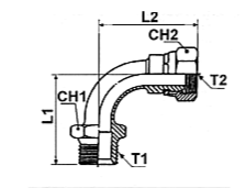 sezione NIPLES 90° MASCHIO-FEMMINA GIREVOLE GAS